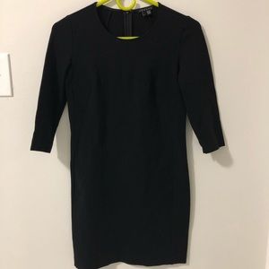 Theory 3/4 Sleeve Black Dress